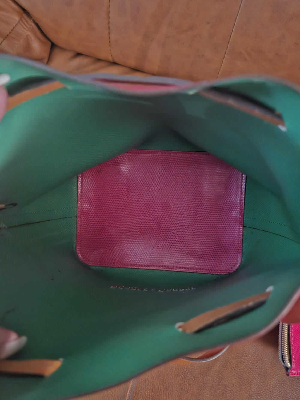 Dooney & Bourke Pink Bucket Crossbody Bag with Tassel Accent - Picture 3 of 5